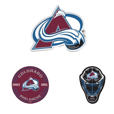  Colorado Avalanche WinCraft 3-Pack Premium Fridge Magnet Set