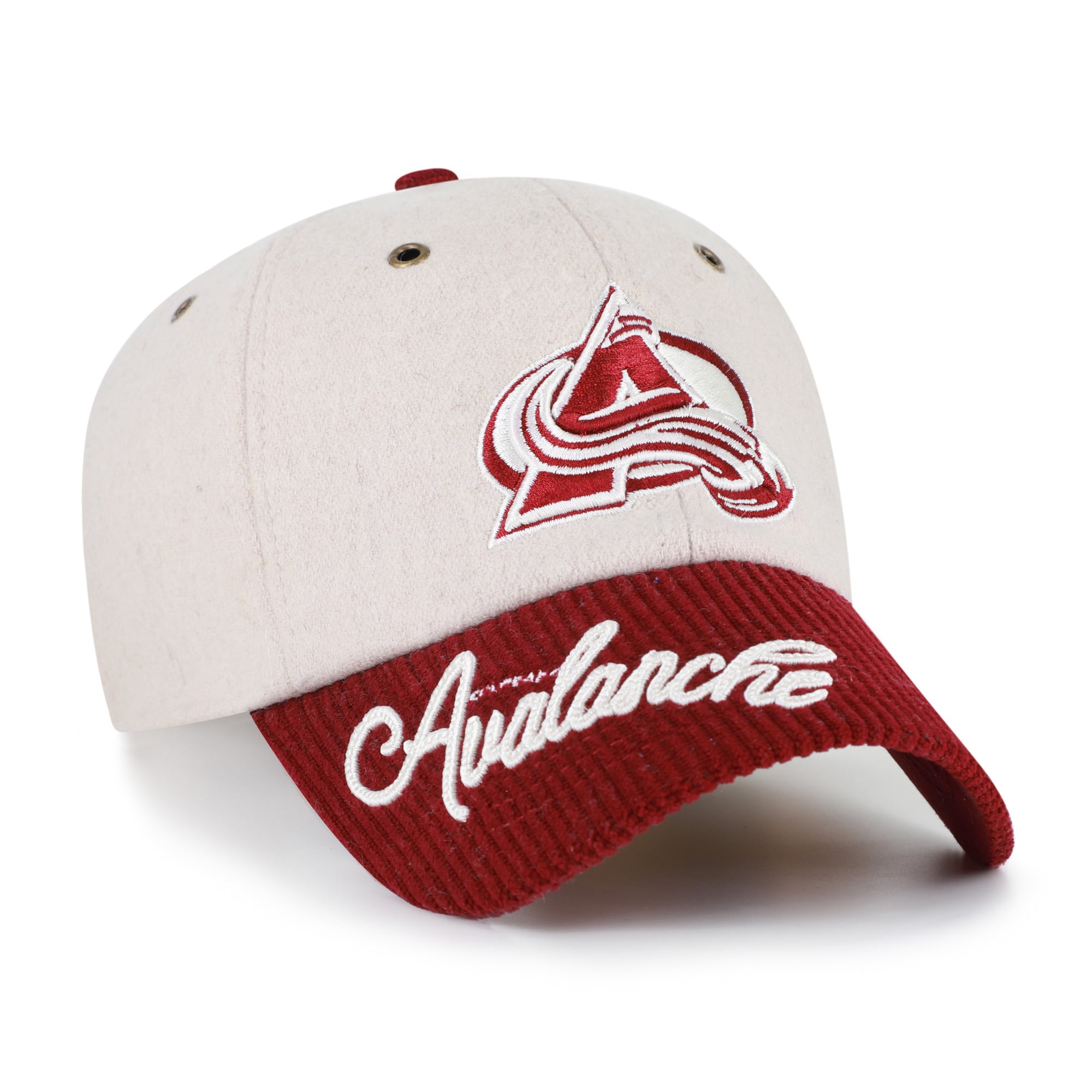 Casquette ajustable '47 crème/bordeaux Colorado Avalanche Rope Script Clean Up pour femme