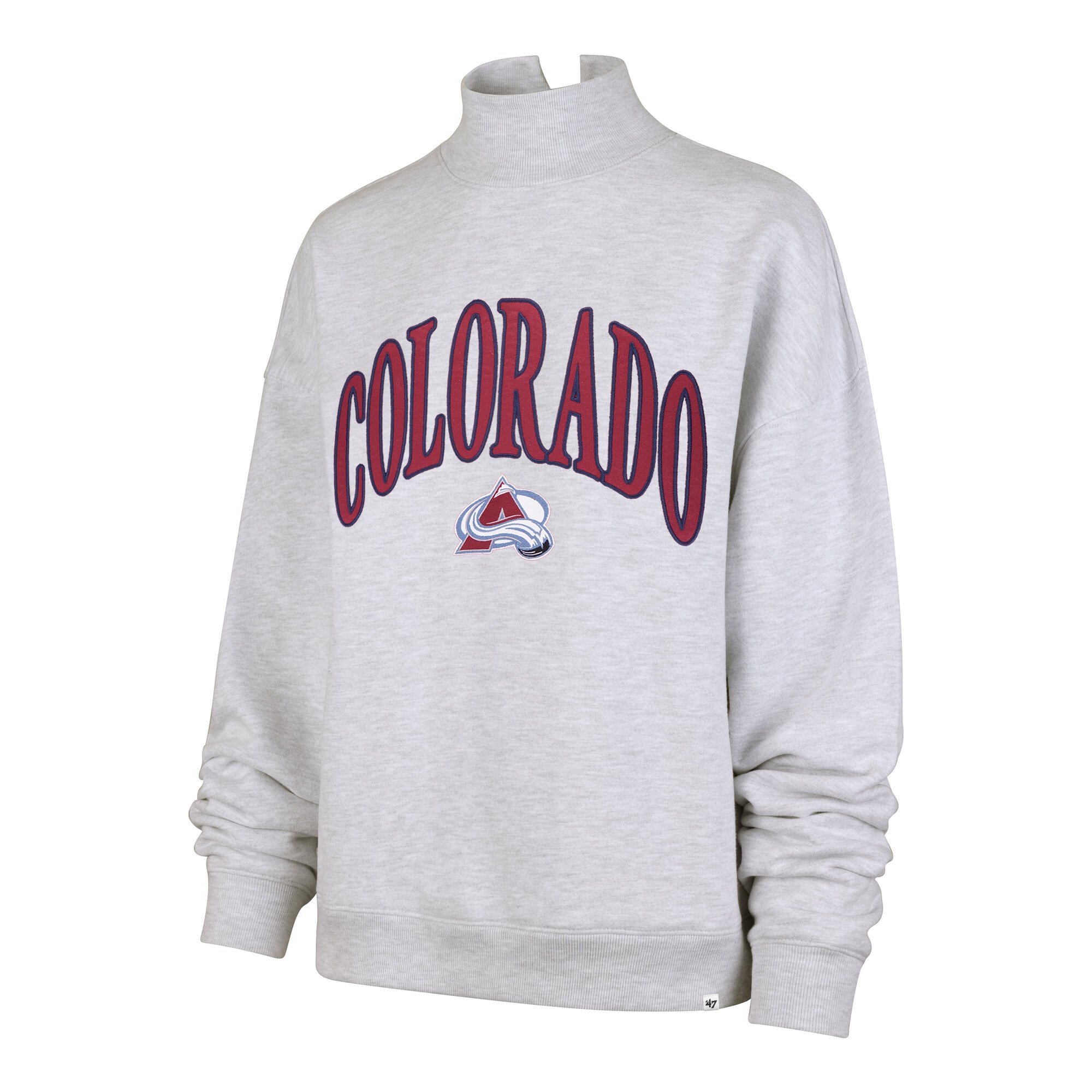 Women's '47 Gray Colorado Avalanche Vantage Mock Neck Fleece Sweatshirt