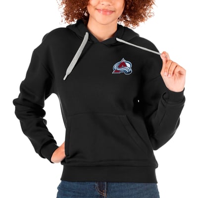 Colorado Avalanche Antigua Women's Victory Pullover Hoodie - Black