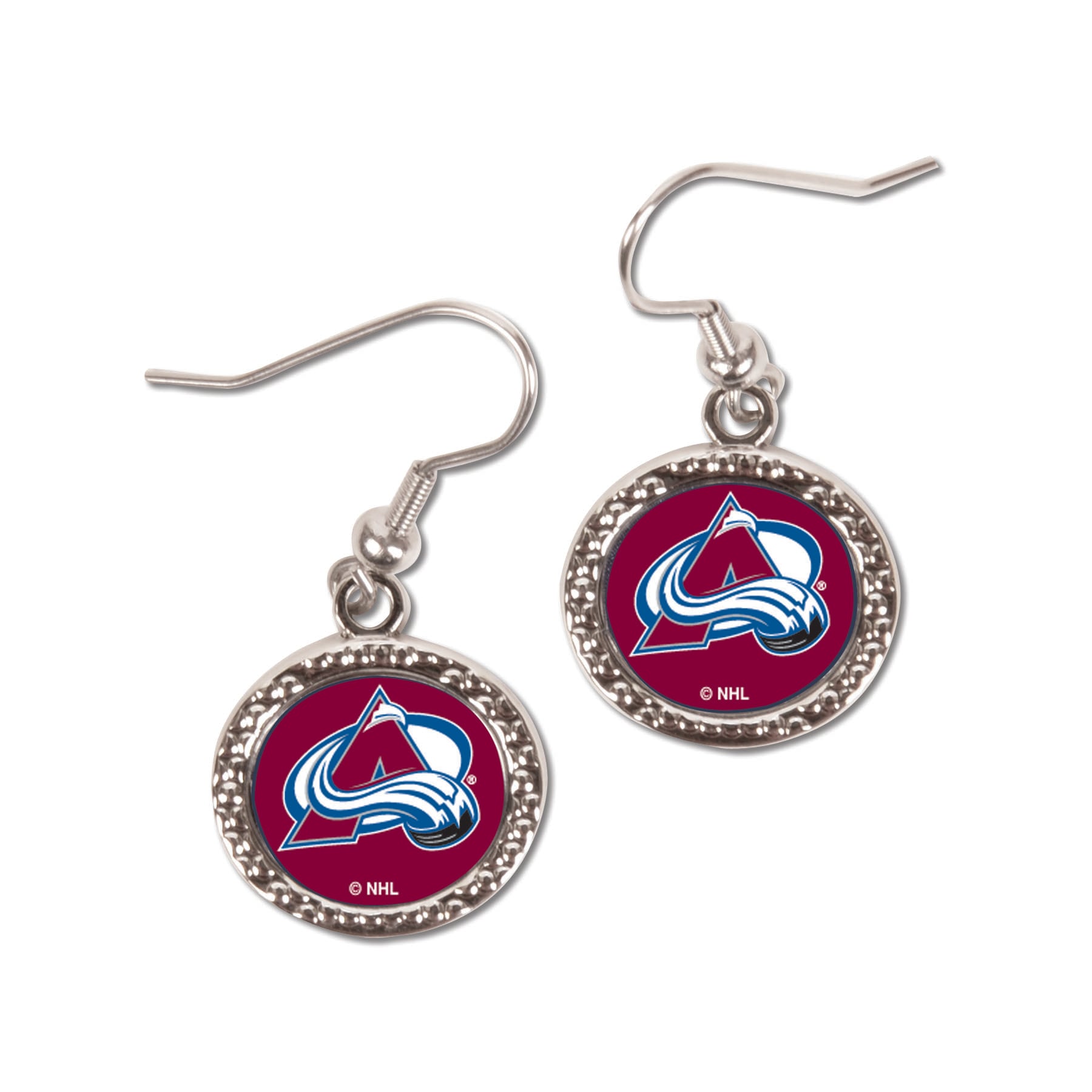 Boucles d'oreilles pendantes rondes WinCraft Colorado Avalanche pour femmes