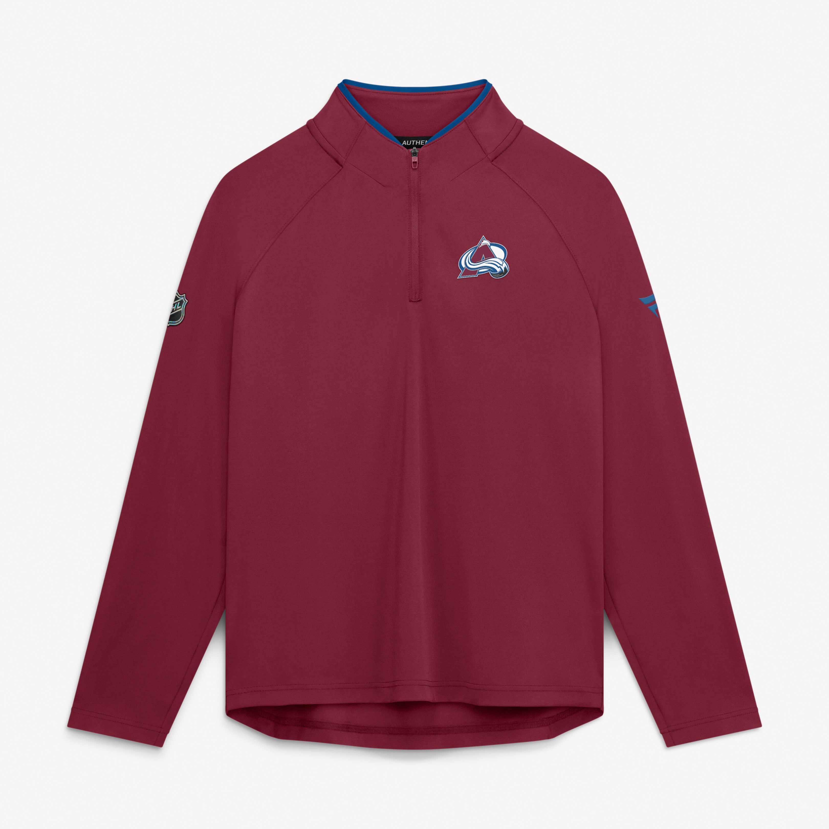 Women's Fanatics Burgundy Colorado Avalanche Authentic Pro Rink Raglan Lightweight Quarter-Zip Pullover