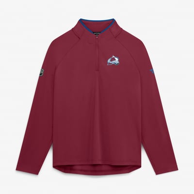 Pull-over léger à col zippé Colorado Avalanche Fanatics Authentic Pro Rink pour femme - Bordeaux