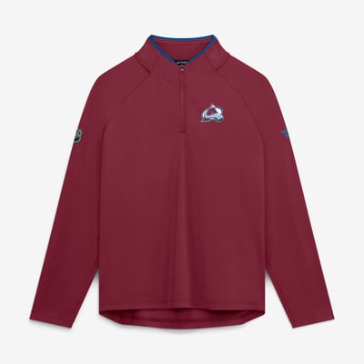 Colorado Avalanche Fanatics Women's Authentic Pro Rink Raglan Quarter-Zip Pullover - Burgundy