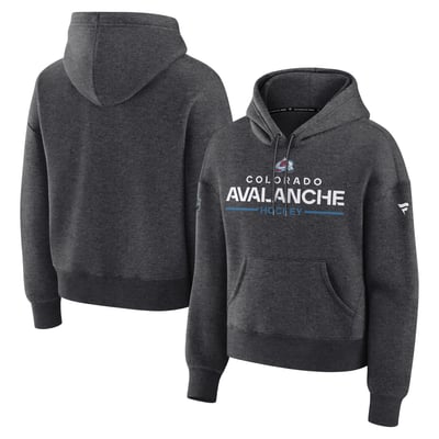 Women's Colorado Avalanche Fanatics Charcoal Authentic Pro Primary Pullover Hoodie