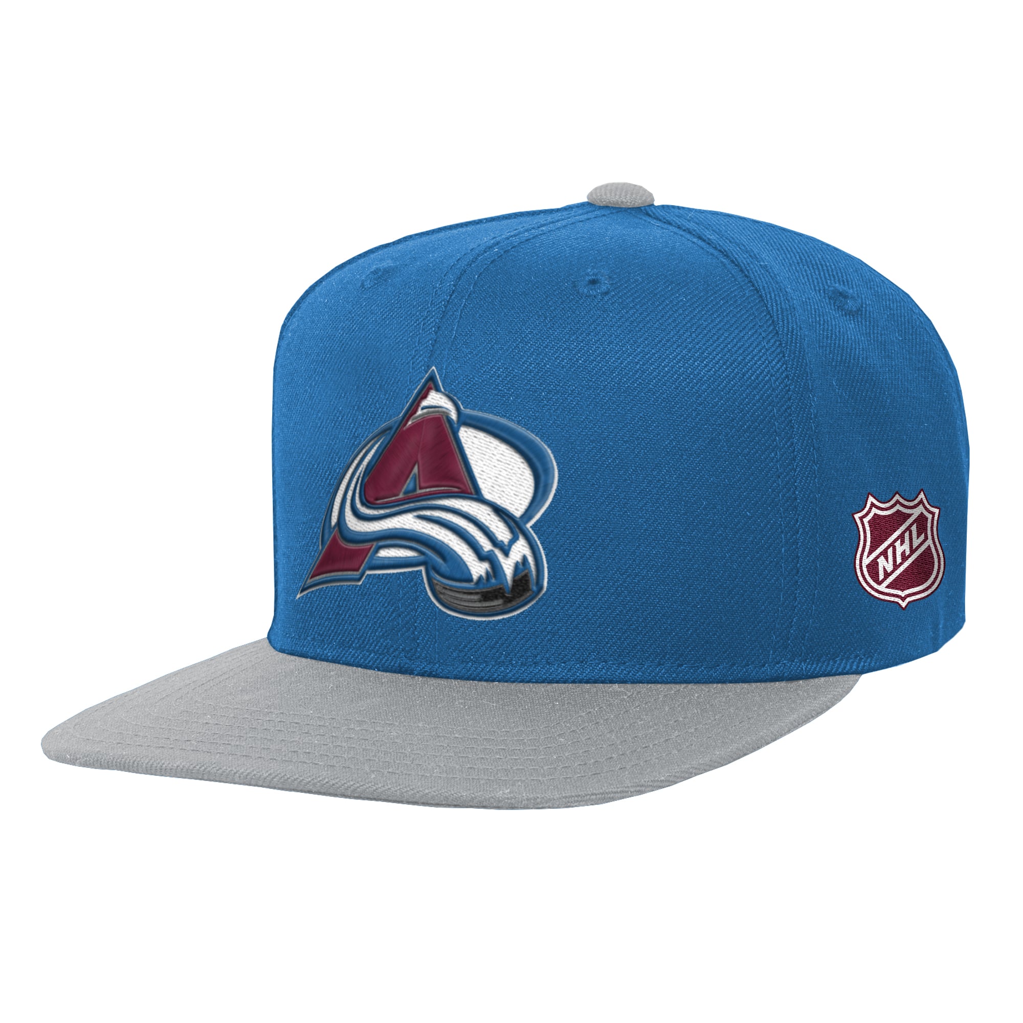 Casquette snapback légendaire Mitchell & Ness bleue/argentée Colorado Avalanche pour enfant