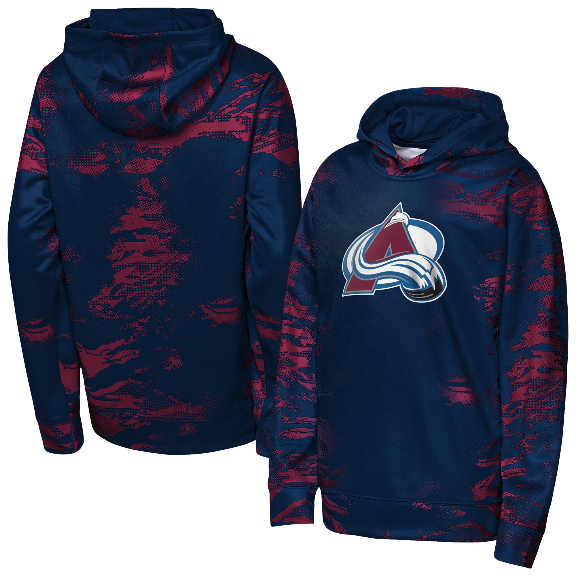Sweat à capuche Youth Outerstuff Navy Colorado Avalanche Team Dynamics