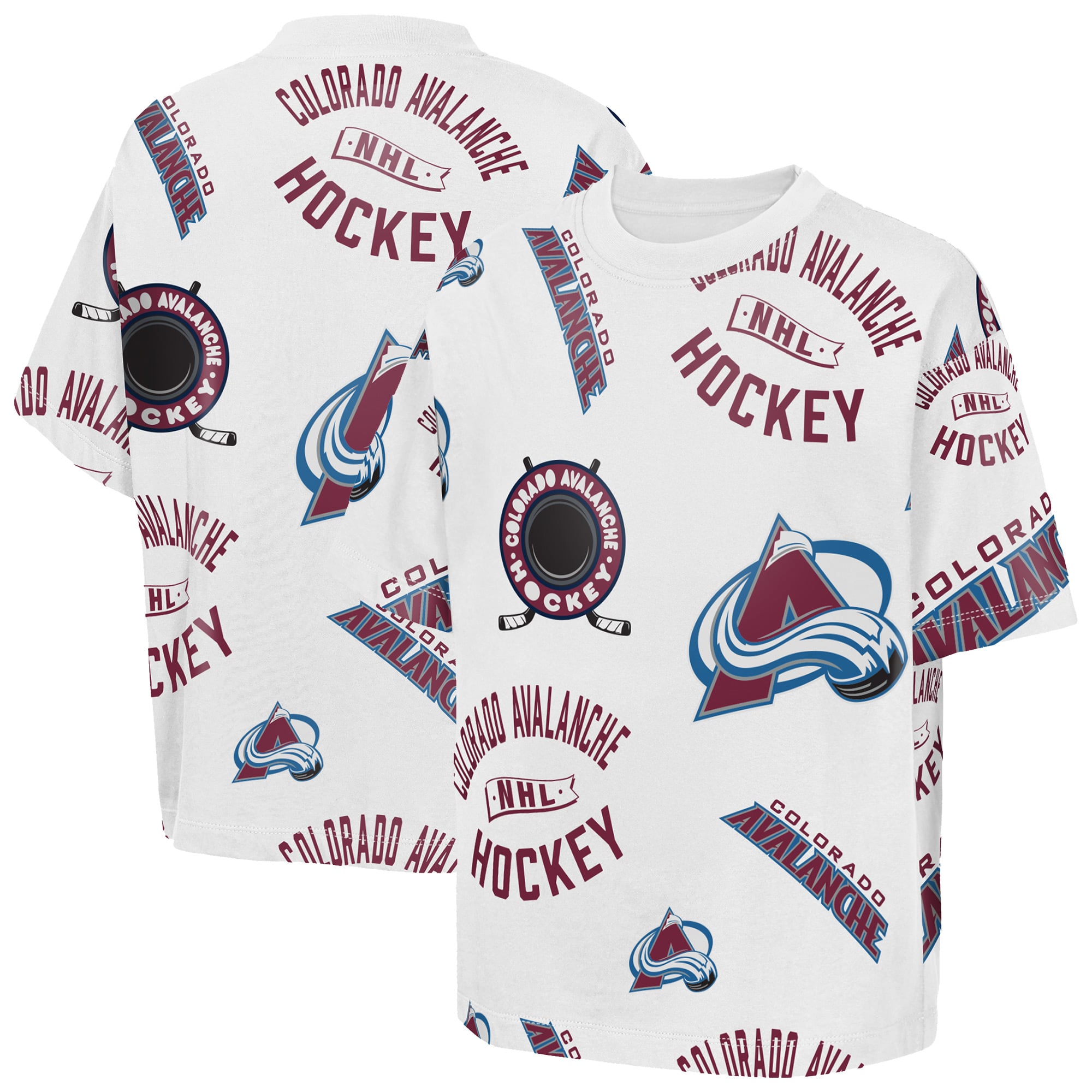 T-shirt blanc Outerstuff Youth Colorado Avalanche Unstoppable Elevable