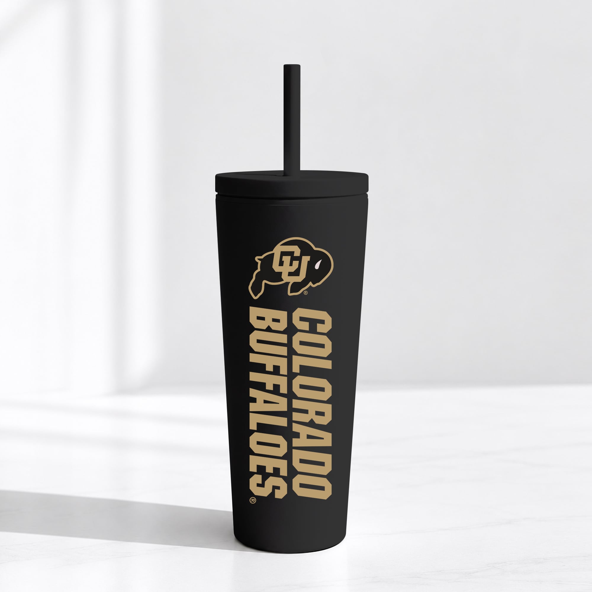 Gobelet à paille anti-déversement Colorado Buffaloes de 710 ml
