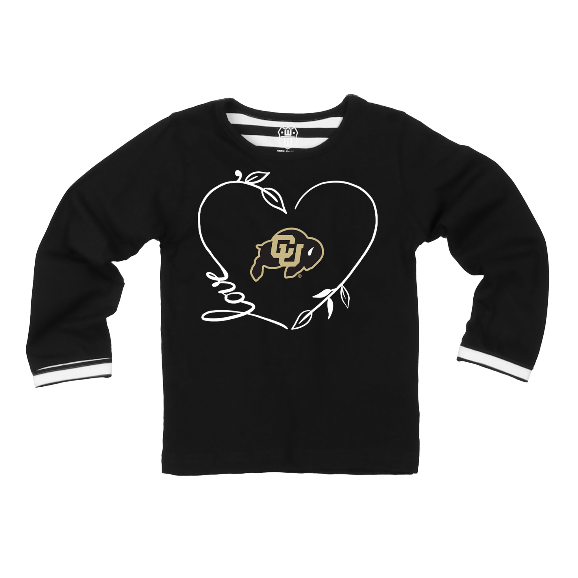 Ensemble 2 pièces pour petites filles Wes & Willy Black Colorado Buffaloes : haut à manches longues et pantalon