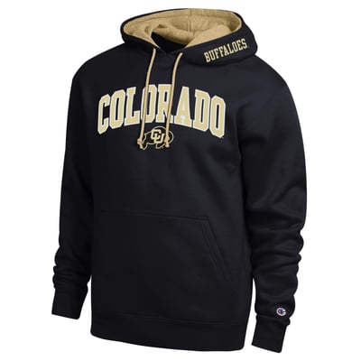  Colorado Buffaloes Champion Arch Tackle Twill Hoodie - Black