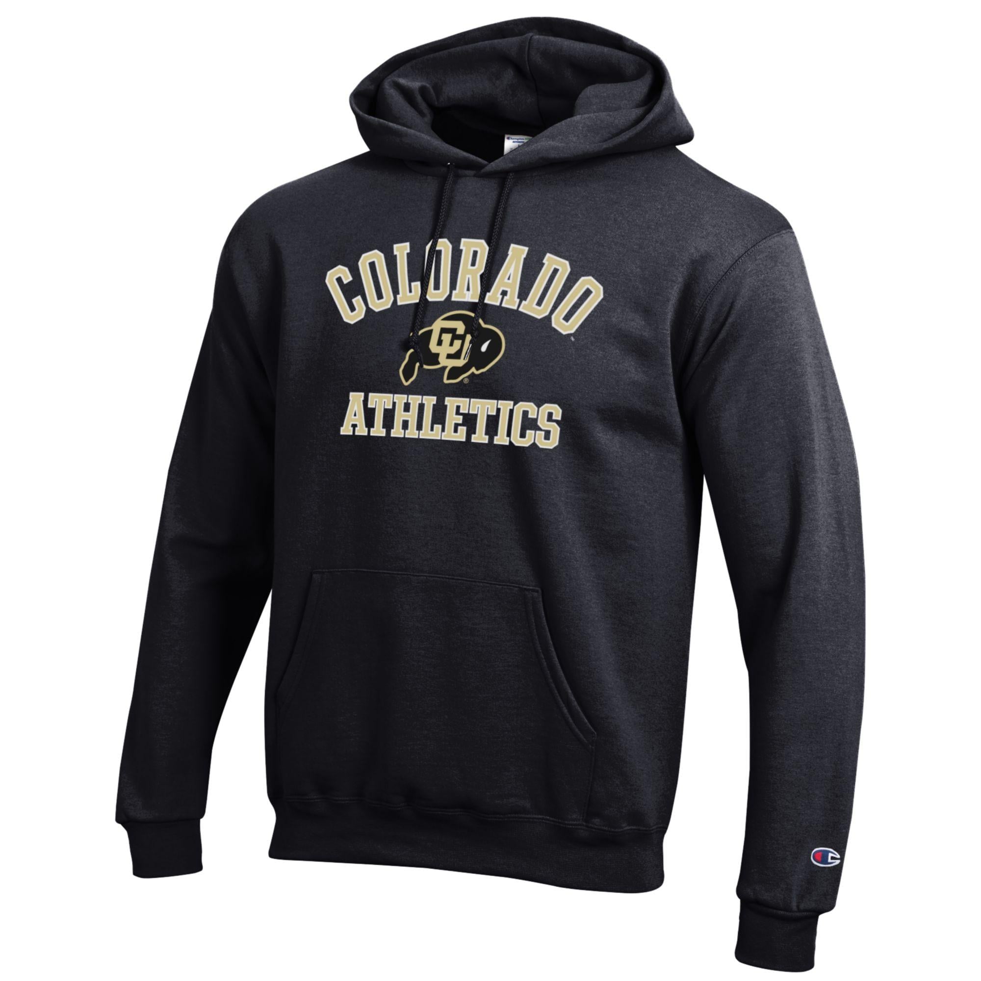 Sweat à capuche Champion gris pour homme avec logo des Colorado Buffaloes Athletics