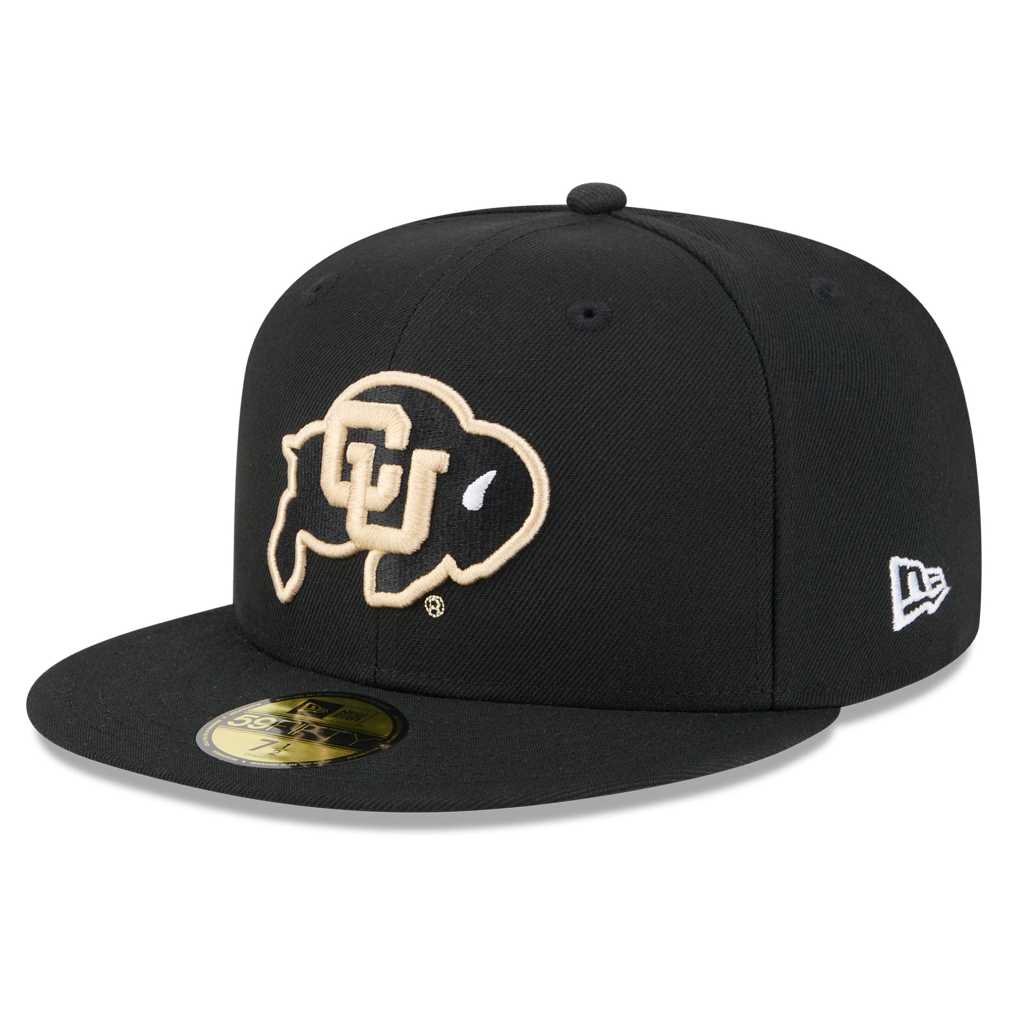 Men's New Era Black Colorado Buffaloes Core 59FIFTY Fitted Hat