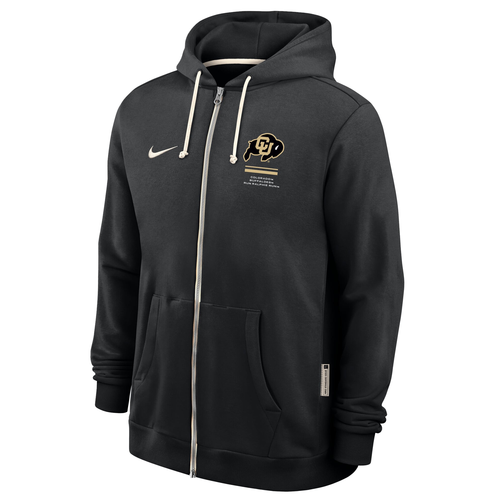 Sweat à capuche zippé Nike Colorado Buffaloes 2026 Sideline Dri-FIT noir pour homme