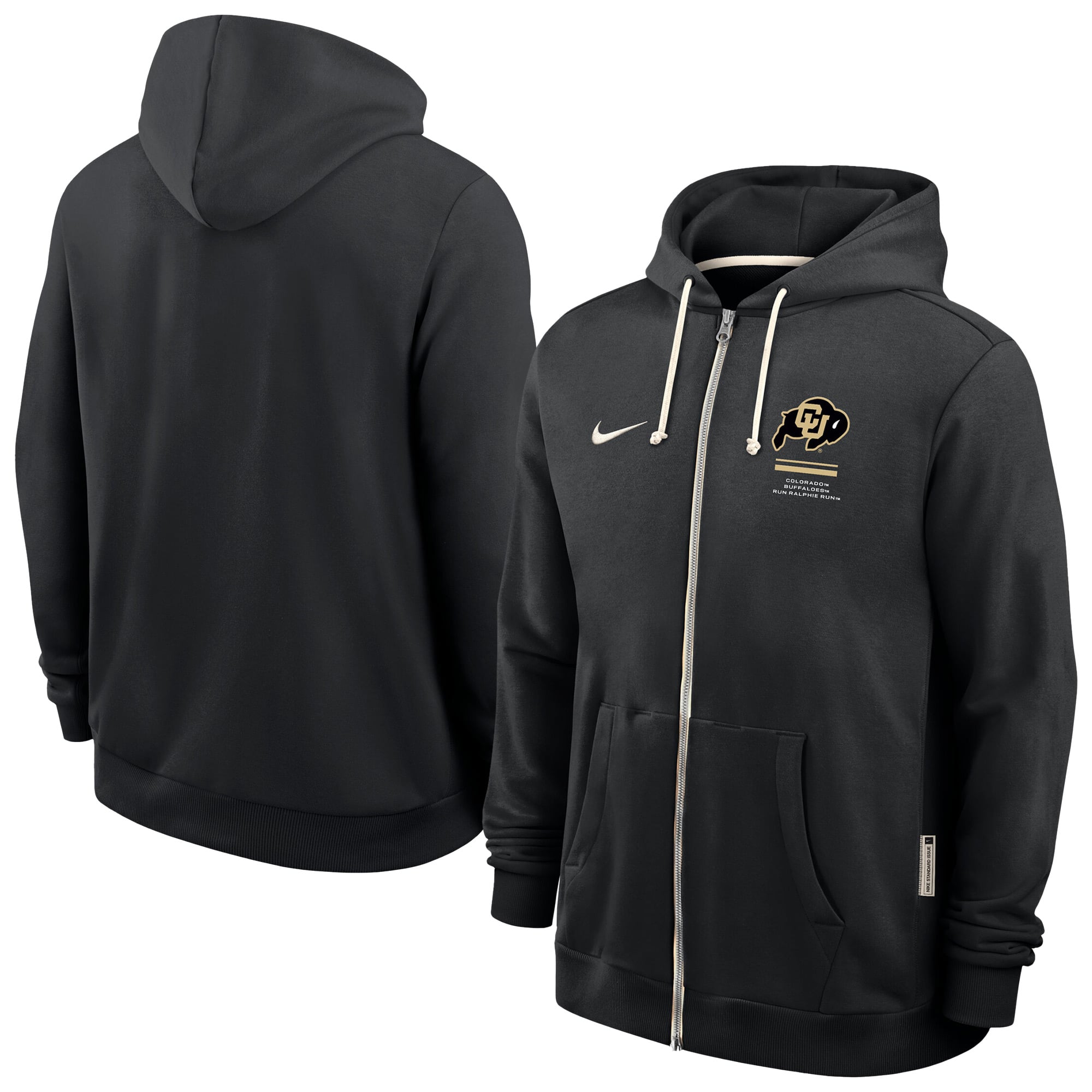 Men's Nike Black Colorado Buffaloes 2026 Sideline Dri-FIT Full-Zip Hoodie