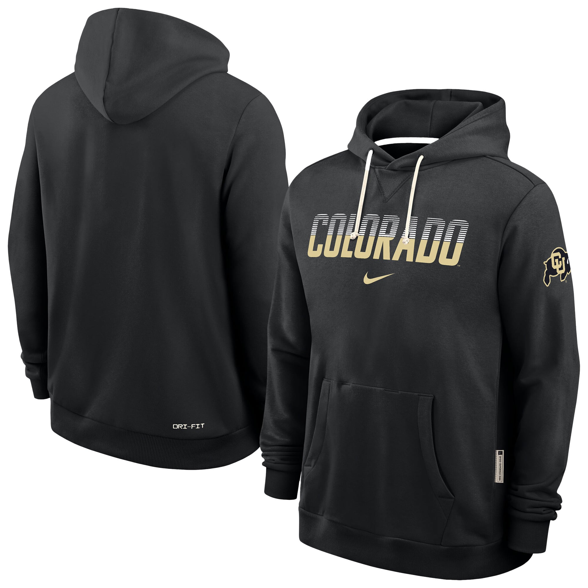 Men's Nike Black Colorado Buffaloes 2026 Sideline Standard Issue Dri-FIT Hoodie