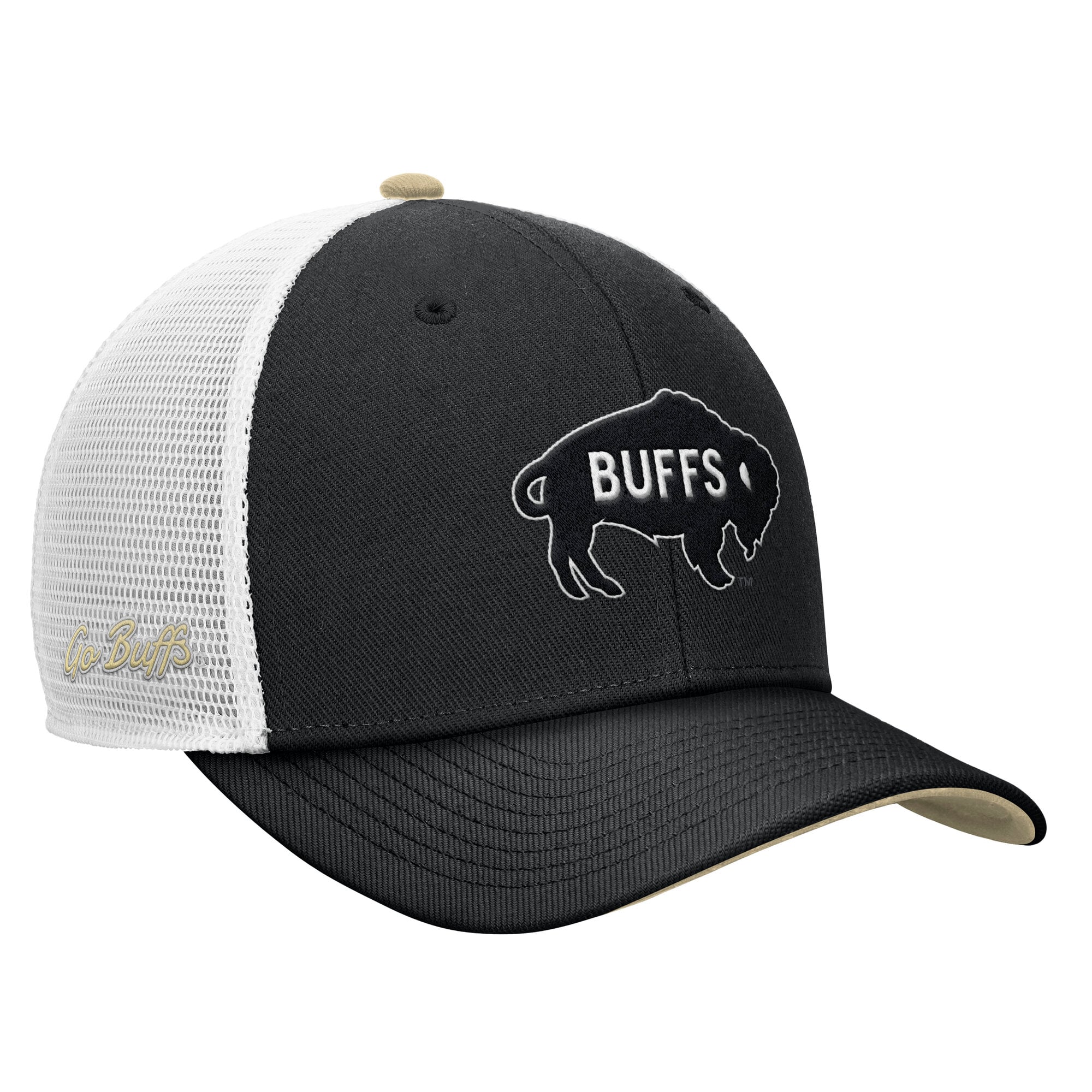 Casquette trucker ajustable Nike Colorado Buffaloes Legacy Mascot noire pour homme
