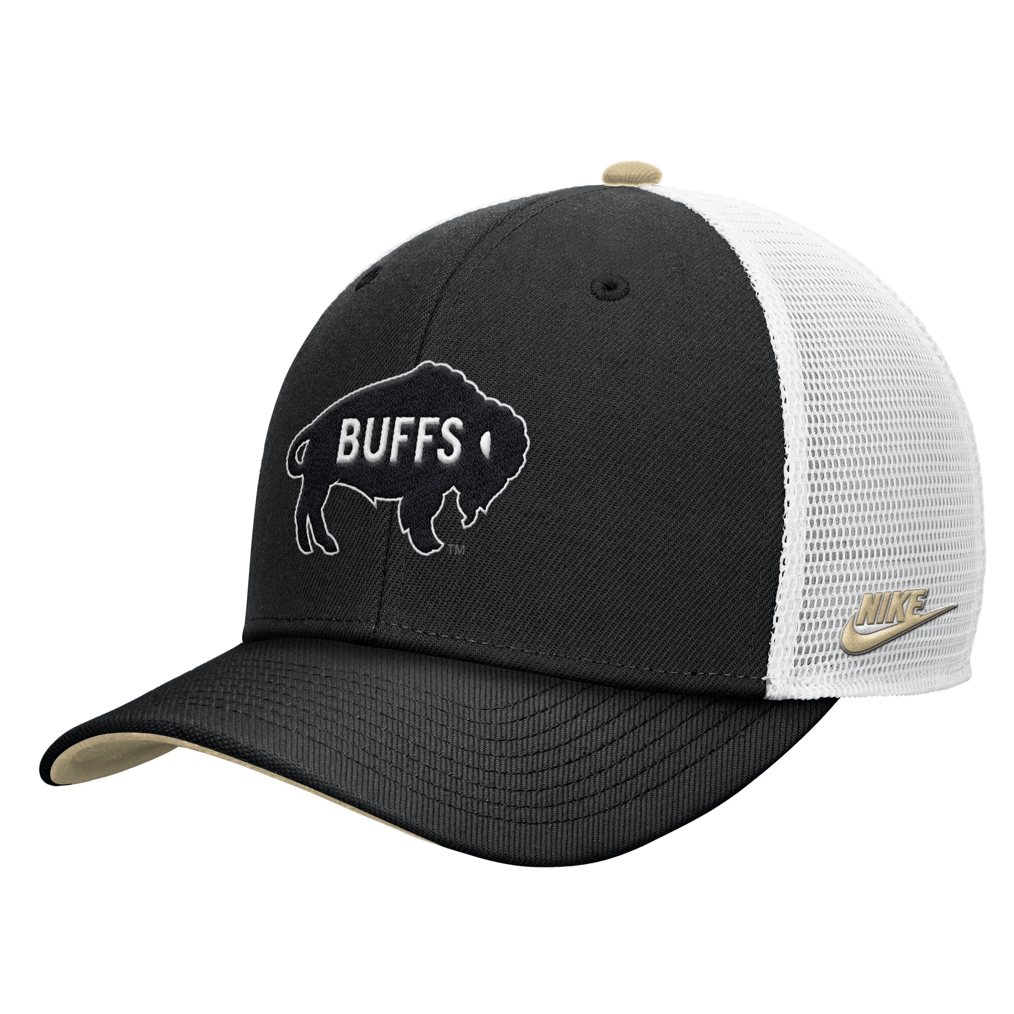 Casquette trucker ajustable Nike Colorado Buffaloes Legacy Mascot noire pour homme