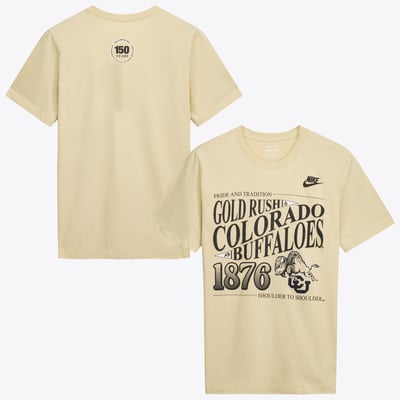  Colorado Buffaloes Nike Student Wordmark Dri-FIT T-Shirt - Gold