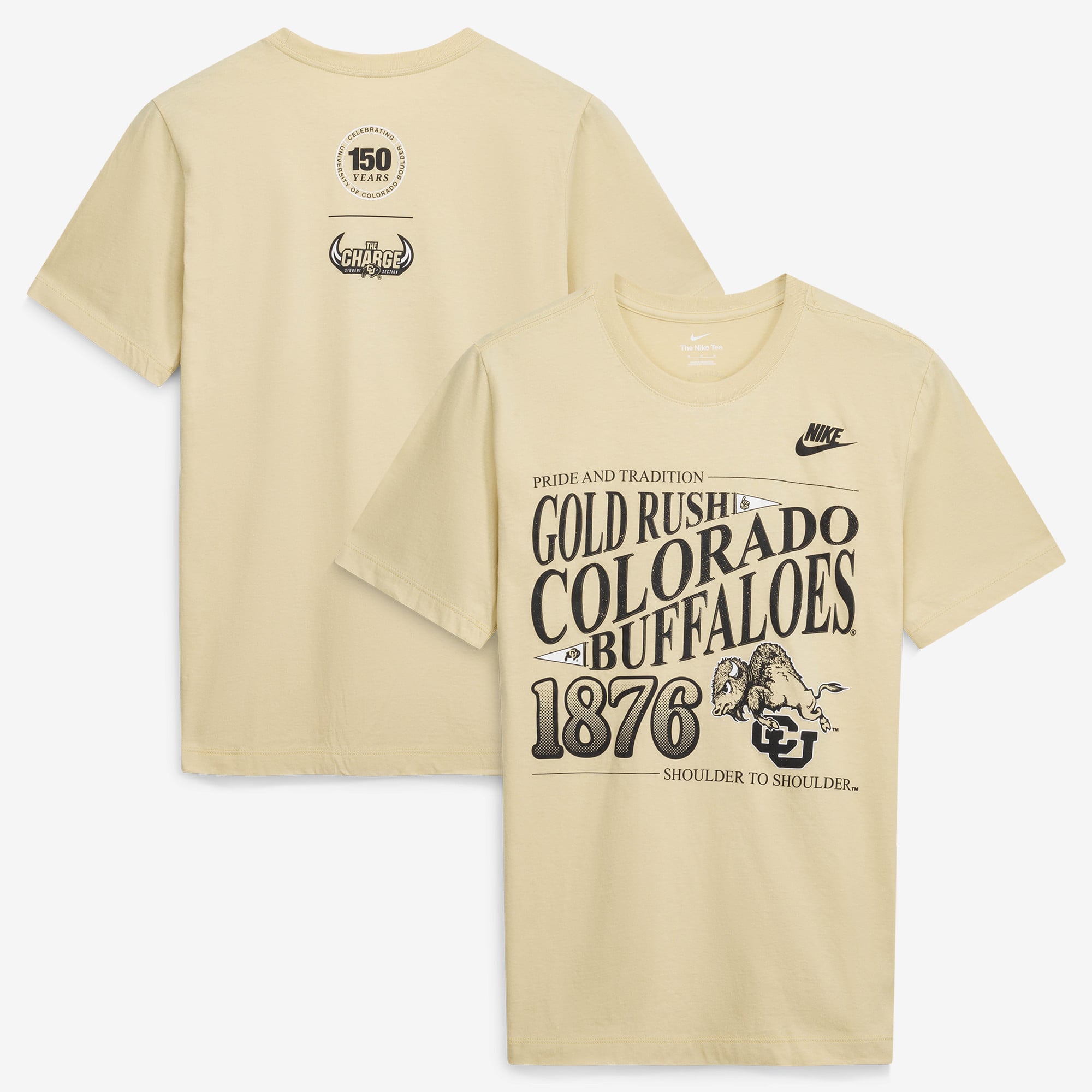 T-shirt Nike Gold Colorado Buffaloes Student Wordmark Dri-FIT pour homme