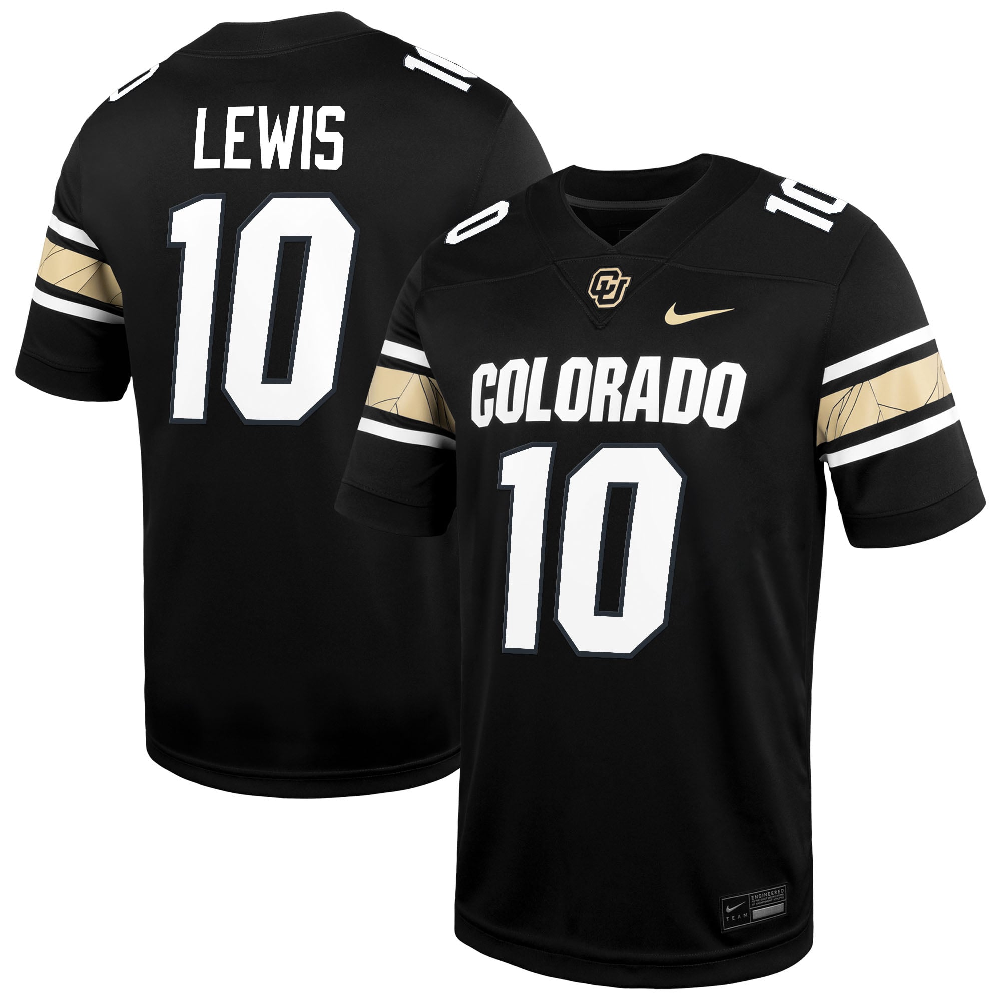 Maillot de match alternatif noir Nike Julian Lewis des Colorado Buffaloes pour hommes