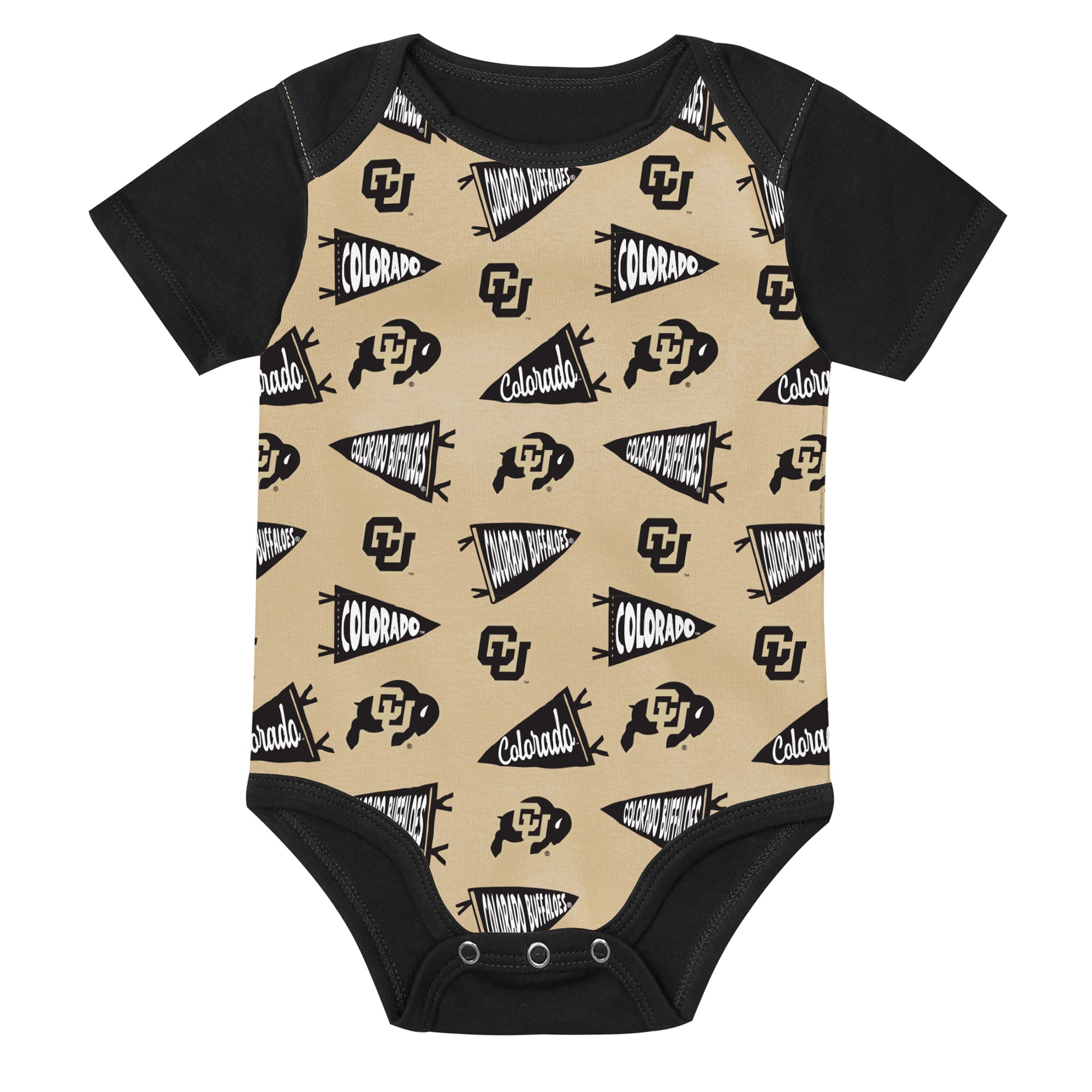 Ensemble body trois pièces Outerstuff noir pour nouveau-né, motif joueur vedette des Colorado Buffaloes