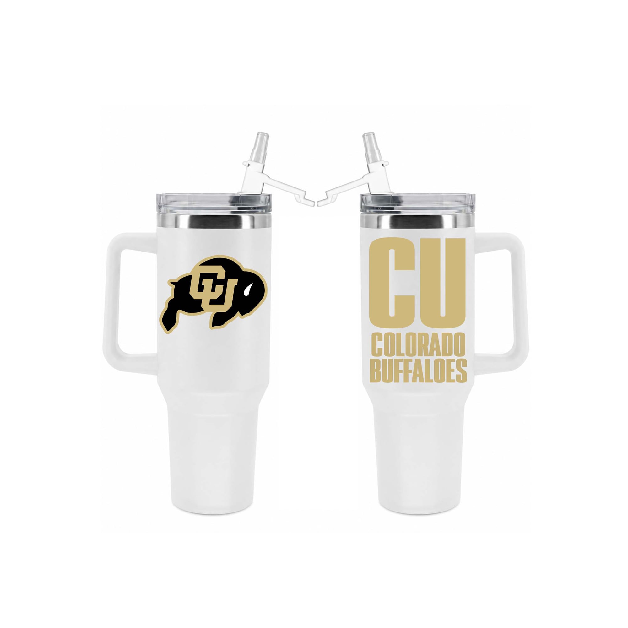 Gobelet isotherme The Memory Company Colorado Buffaloes de 1,2 L avec paille rabattable