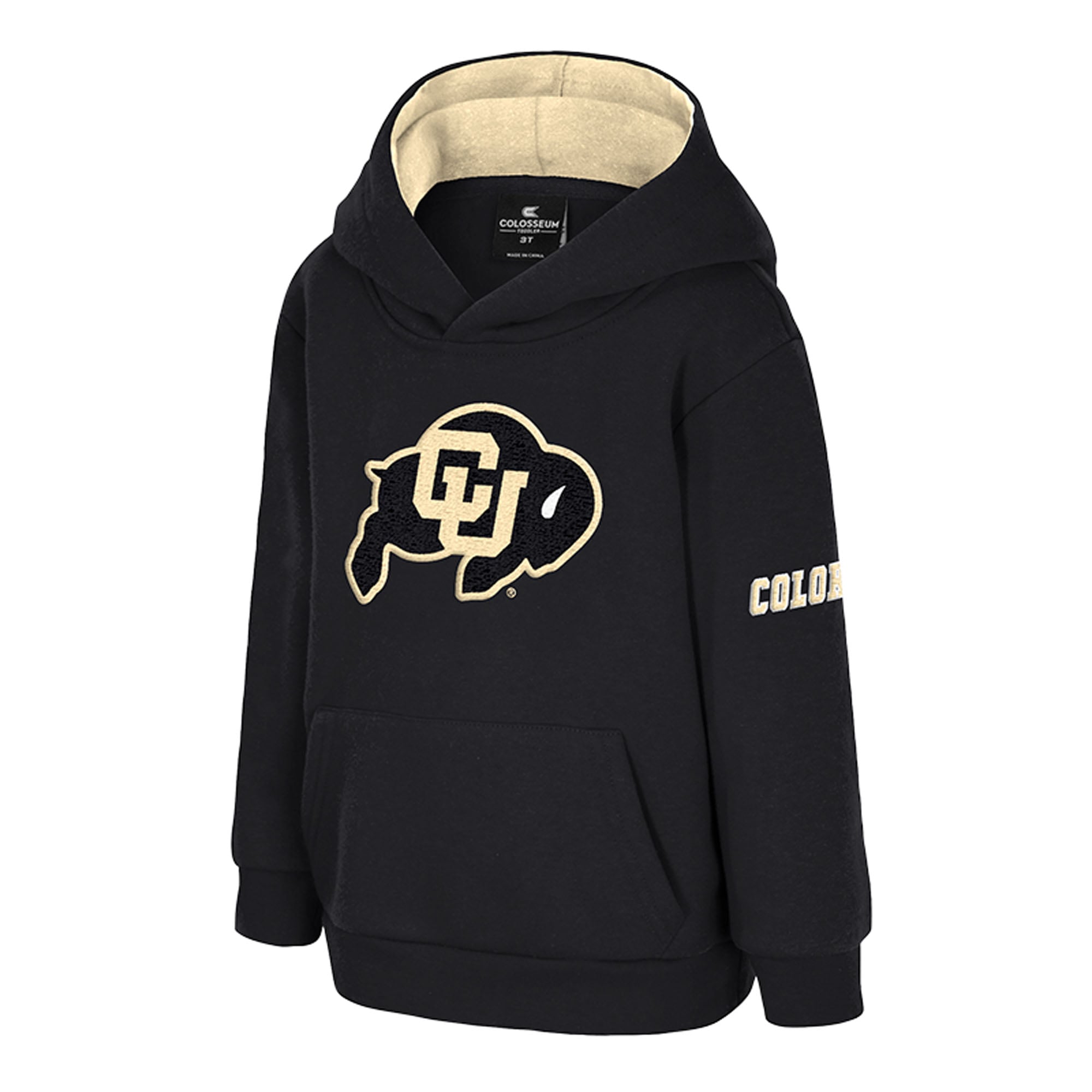 Sweat à capuche en polaire noir grand logo Colorado Buffaloes pour tout-petits