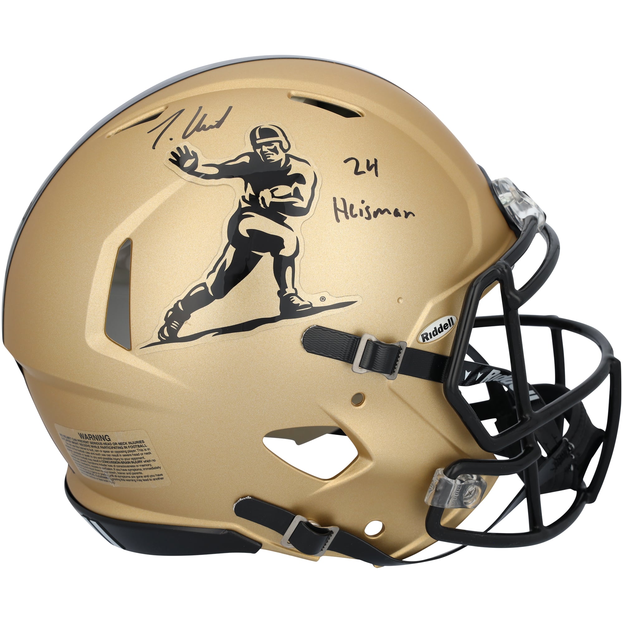 Sandy Riddell Travis Hunter Colorado Buffaloes Autographed Riddell Gold Heisman Speed ...