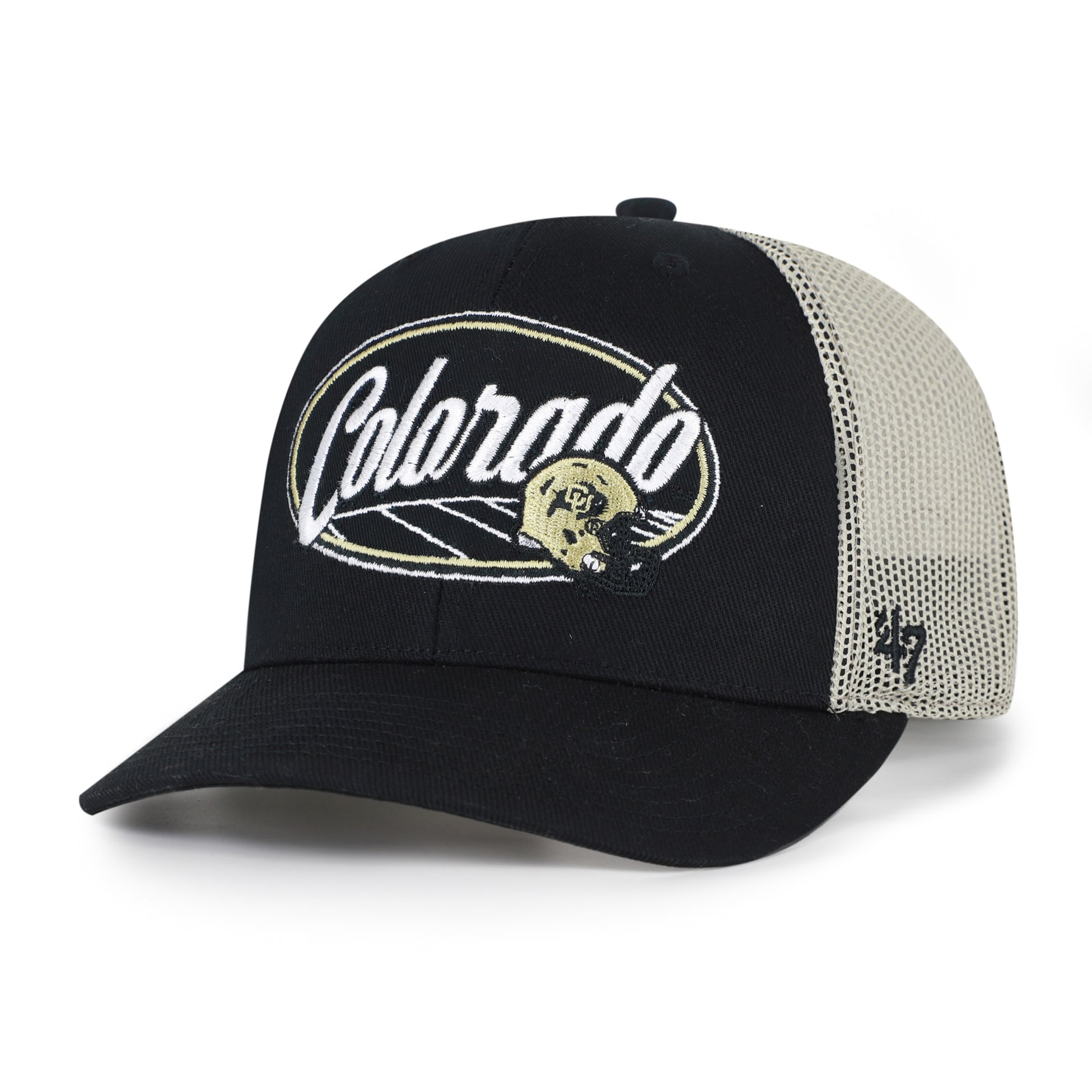 Casquette trucker unisexe '47 Black Colorado Buffaloes Enfield ajustable