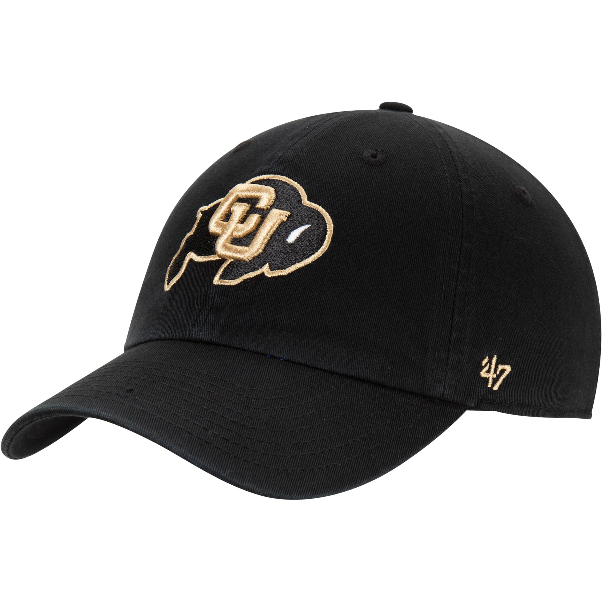 Casquette unisexe ajustable '47 Black Colorado Buffaloes Mascot Clean Up