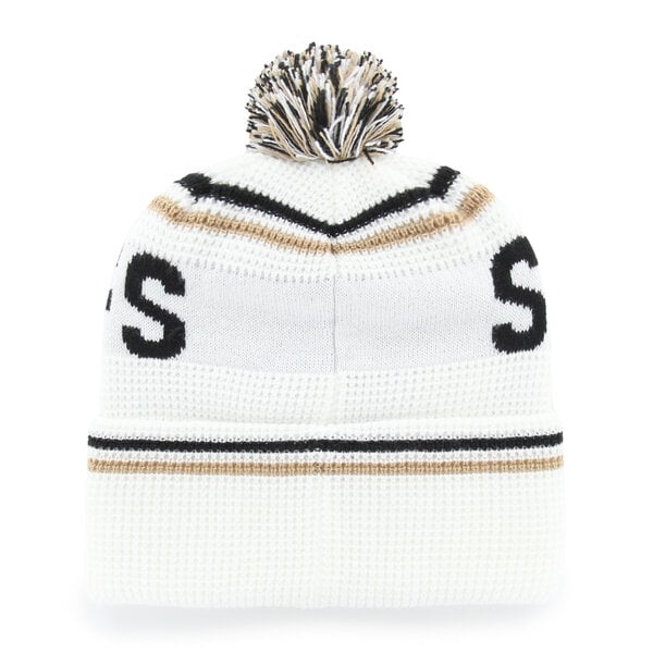 Bonnet unisexe '47 White Colorado Buffaloes en maille gaufrée à revers avec pompon