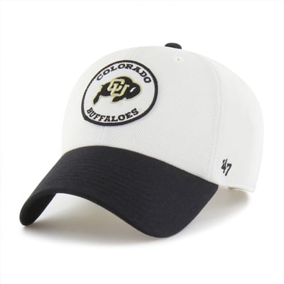 Colorado Buffaloes '47 Unisex Pique Patch Clean Up Adjustable Hat - White/Black