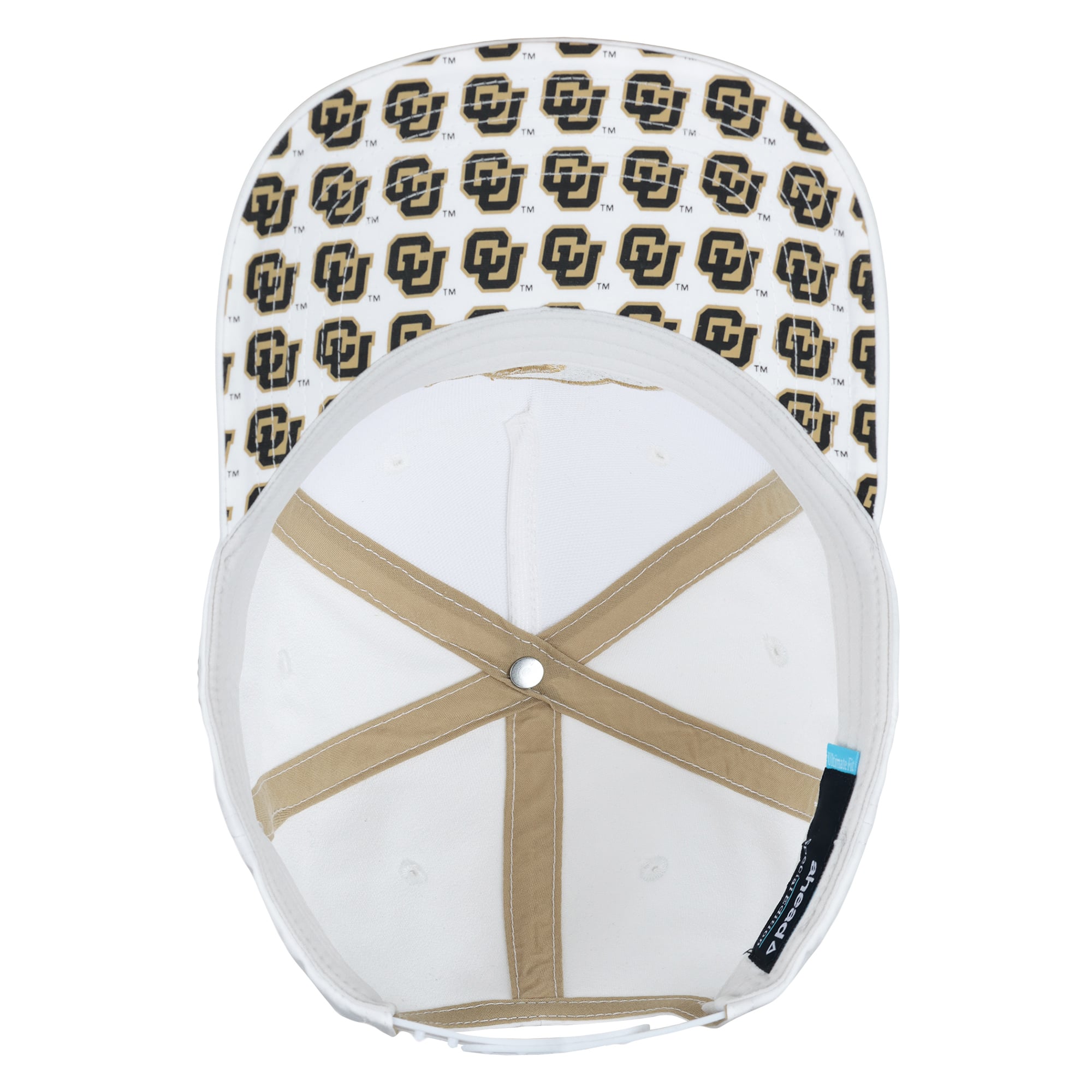 Casquette unisexe Ahead White Colorado Buffaloes The Sideline ajustable