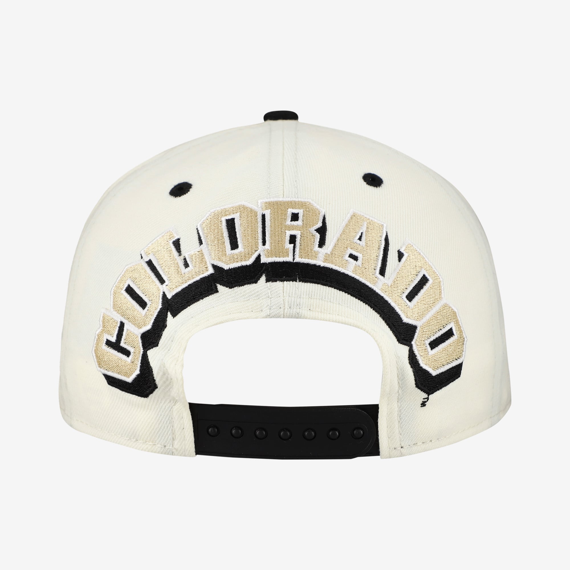 Casquette unisexe New Era blanche/noire Colorado Buffaloes 9FIFTY à fermeture snapback A-Frame