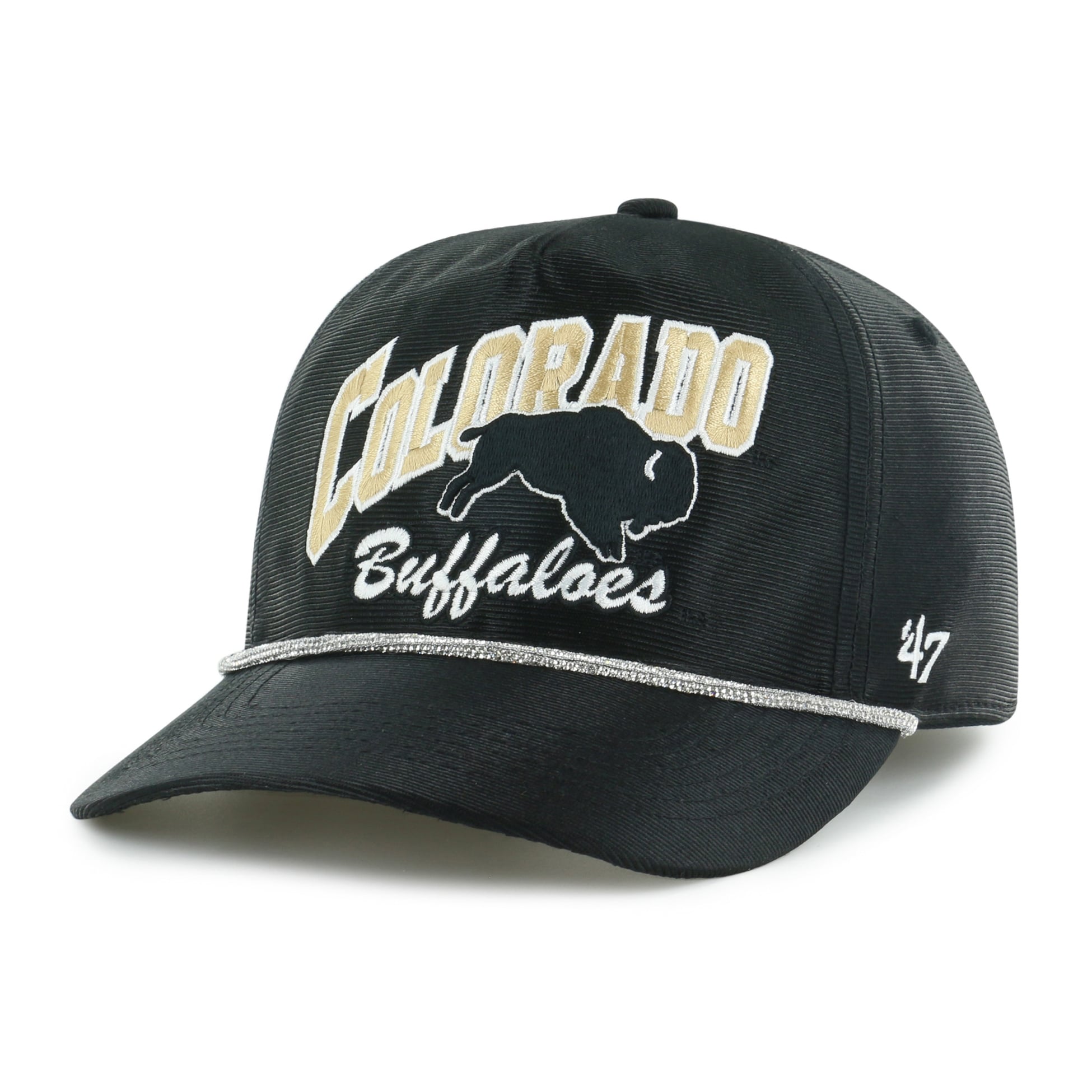 Chapeau ajustable à paillettes « 47 Black Colorado Buffaloes » pour femme