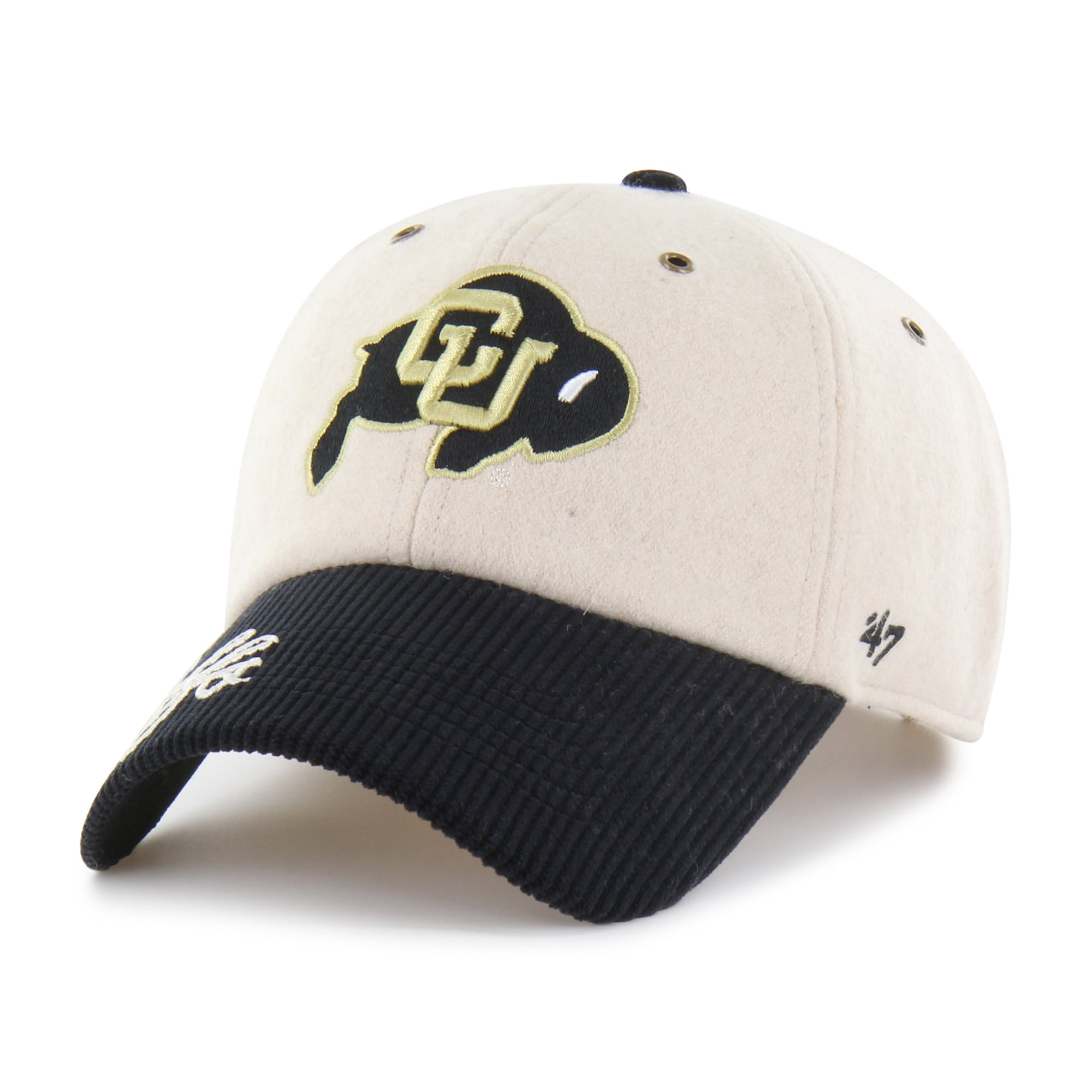 Casquette ajustable '47 crème/noire Colorado Buffaloes Rope Script Clean Up pour femme