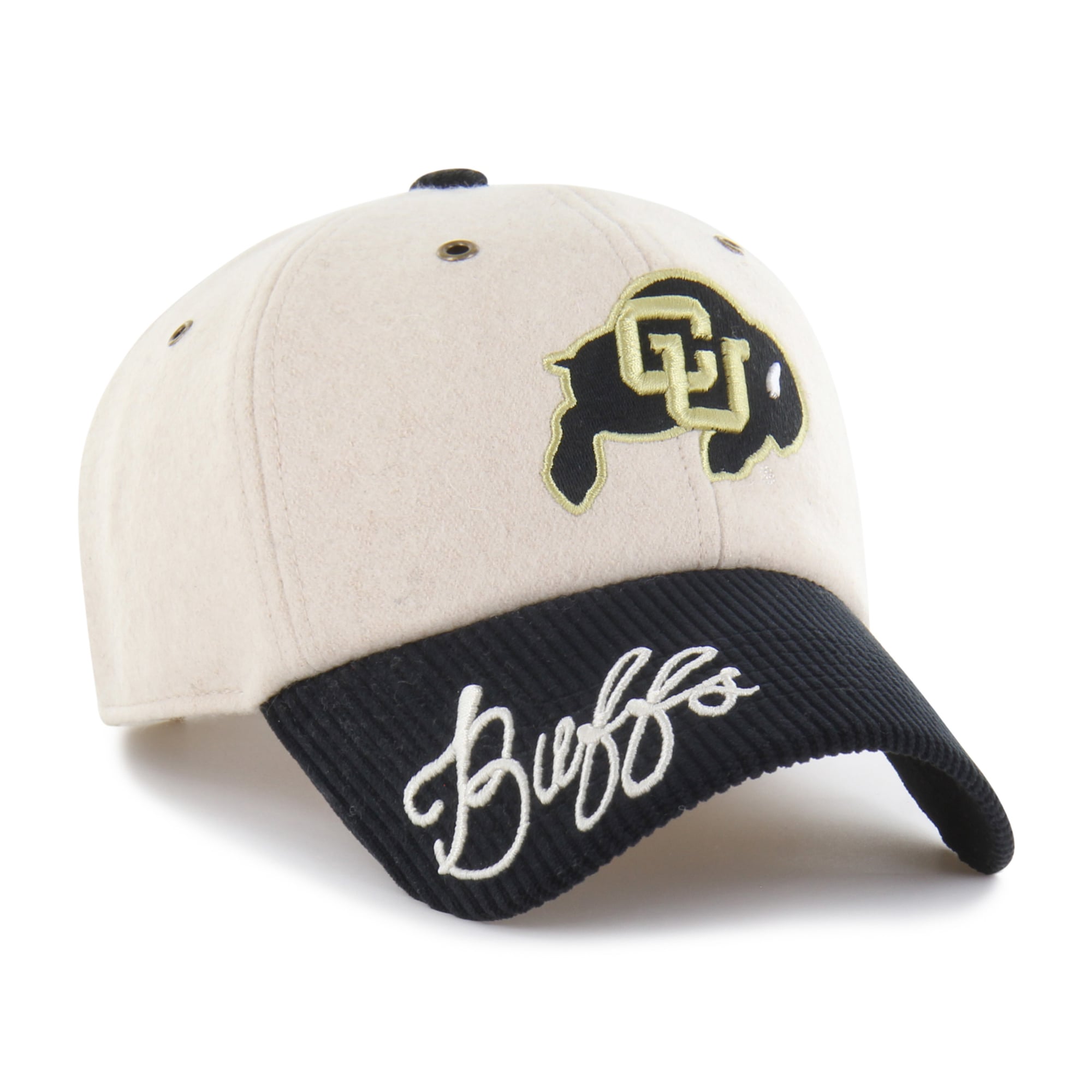Women's '47 Cream/Black Colorado Buffaloes Rope Script Clean Up Adjustable Hat