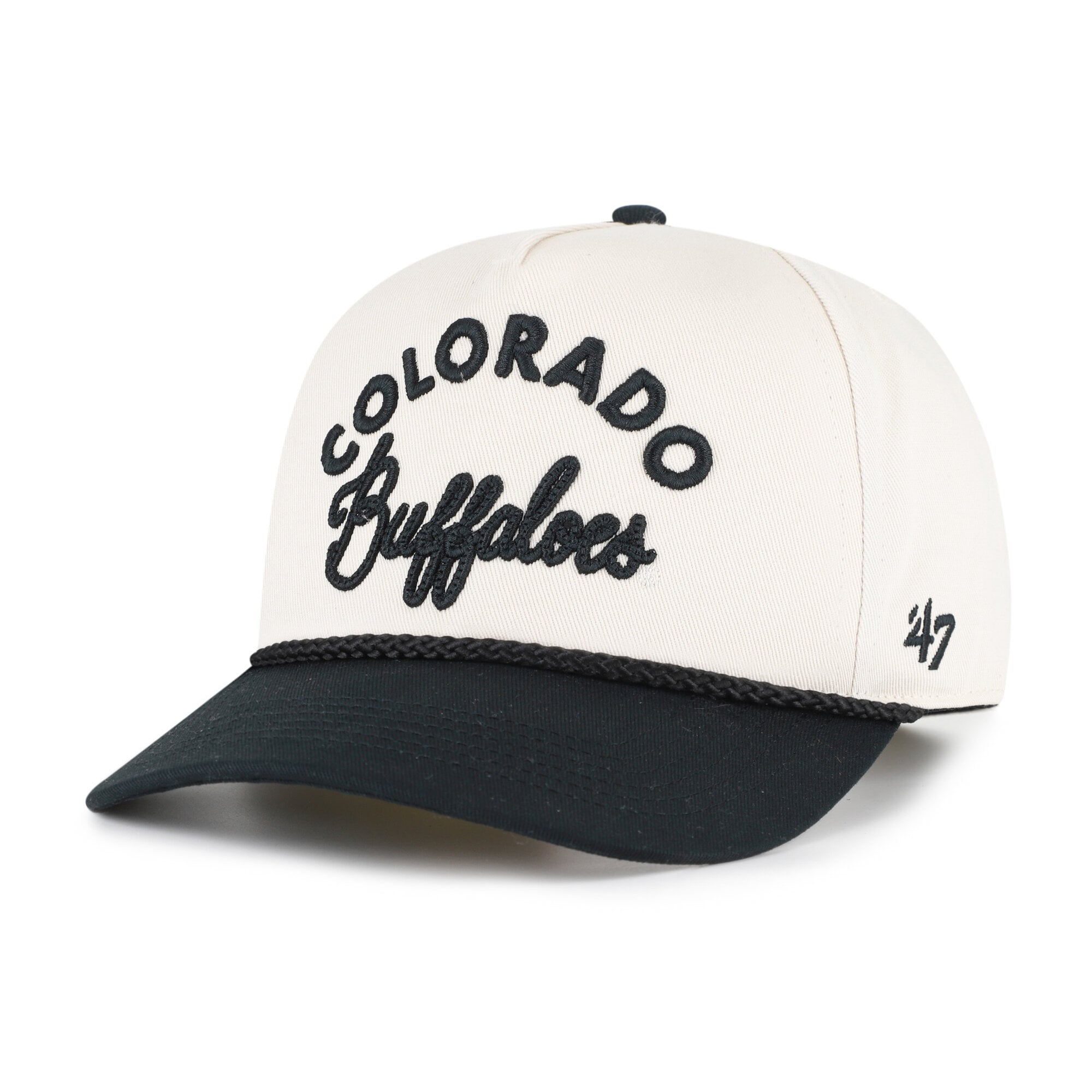 Chapeau ajustable '47 crème/noir Colorado Buffaloes Rope Script Hitch pour femme