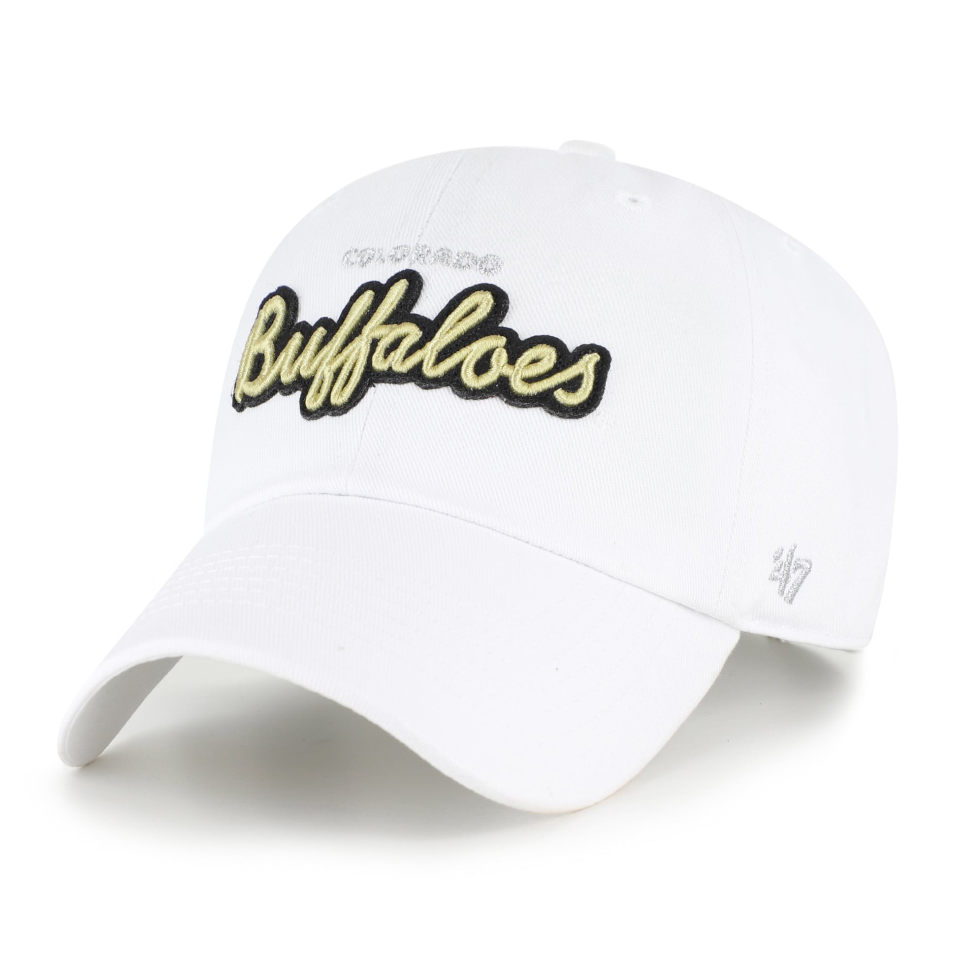 Women's '47 White Colorado Buffaloes Trendy Script Clean Up Adjustable Hat