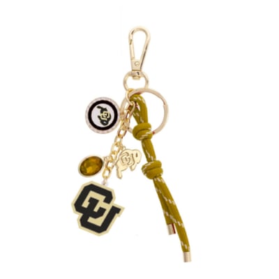 Colorado Buffaloes CANVAS Style Women's 18K Gold-Plated Cluster Bag Charm