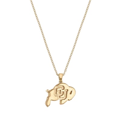 Colorado Buffaloes CANVAS Style Women's Gold-Plated Pendant Necklace