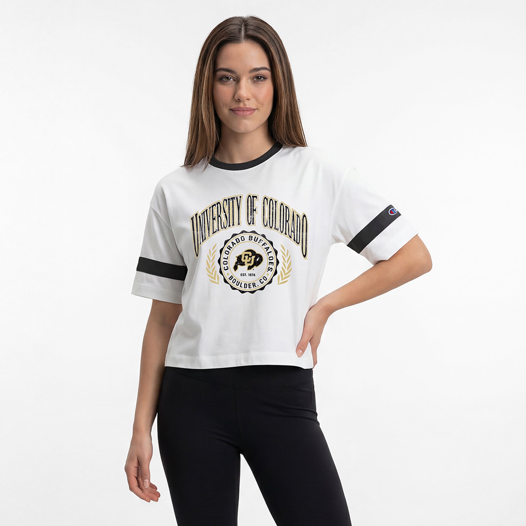 Women's Champion White Colorado Buffaloes Retro Oversized T-Shirt