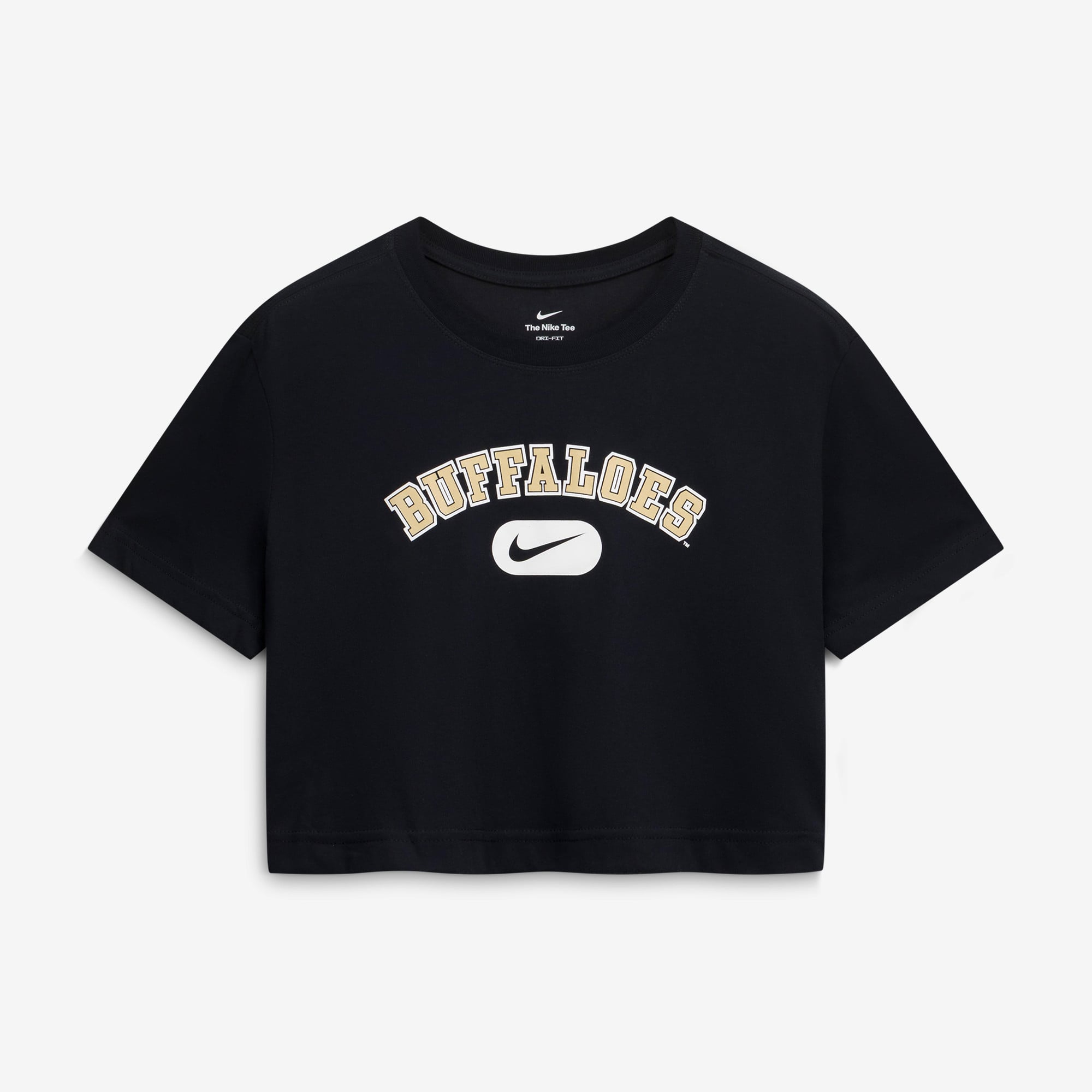 T-shirt court Nike Colorado Buffaloes noir pour femme, technologie Dri-FIT
