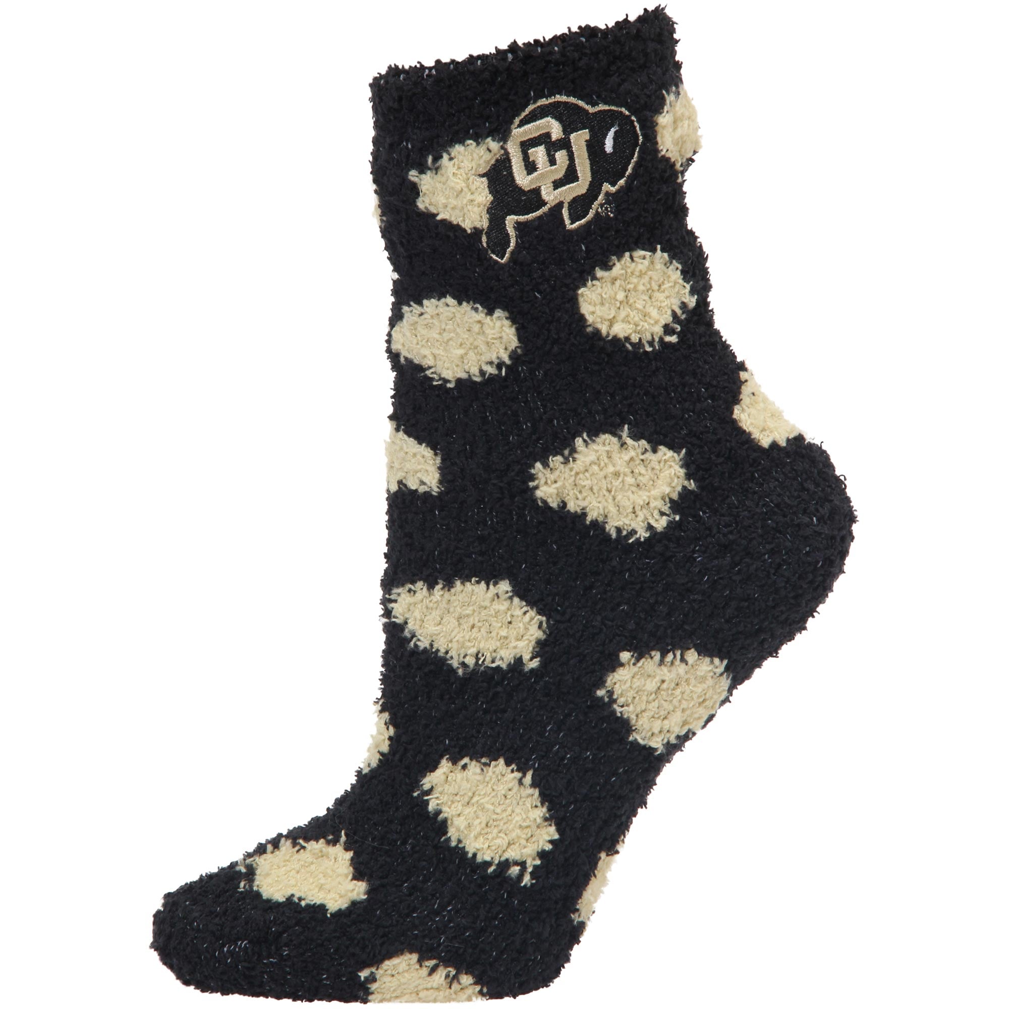 Chaussettes pour femmes ZooZatz Colorado Buffaloes en peluche à pois