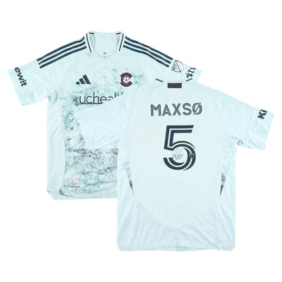 Andreas Maxsø Colorado Rapids Autographed Fanatics Authentic Match-Used #5 Mint Jersey from the 2025 MLS Season - Size L