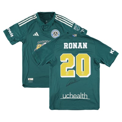 Connor Ronan Colorado Rapids Autographed Fanatics Authentic Match-Used #20 Green Jersey from the 2025 MLS Season - Size S