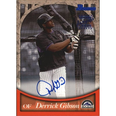 1999 Bowman Autographs #BA48 Derrick Gibson B