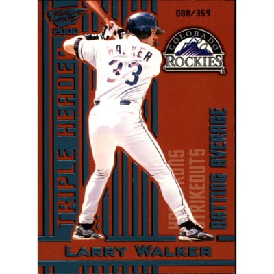 2000 Revolution Triple Header Platinum Blue #5 Larry Walker