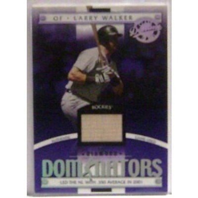 2001 Donruss Class of 2001 Diamond Dominators #DM15 Larry Walker Bat/725